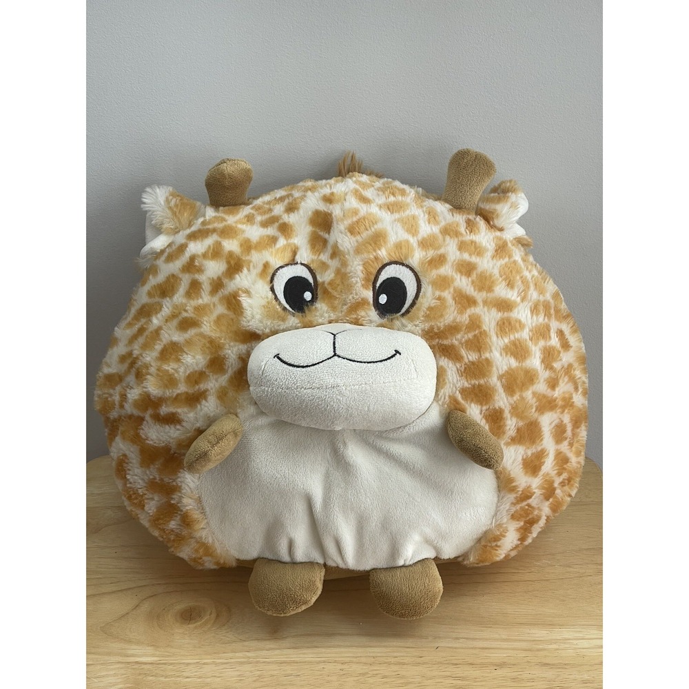 Kellytoy Plush Puffy Giraffe Large Round Stuffed Ball Toy 2012 Hard to Find